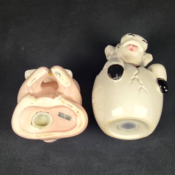 Pig & Cow Salt & Pepper Shakers "No More Pigging Out" Novelty VNTG  READ - Picture 7 of 12
